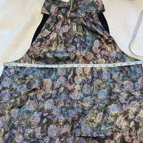 J Crew Reno Metallic Floral Jacquard Tie Neck Halter Top Small Party Holiday New - Picture 6 of 10